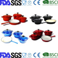 4PCS Enamel Cast Iron Cookware Set in Four Colors